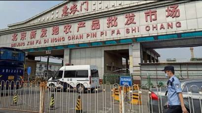 Mercado mayorista  Xinfadi en la capital china