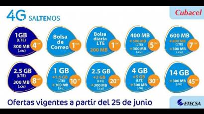 Nuevas ofertas de Etecsa