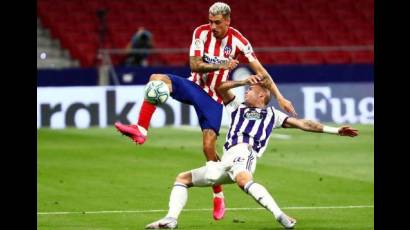 Partido entre el Atlético Madrid y el Real Valladolid este sábado