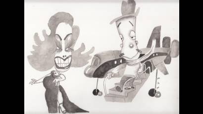 La gran vedette cubana Rosa Fornés y Cantinflas