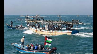 Pescadores palestinos en Gaza