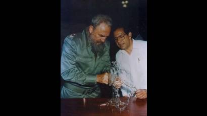 Fidel en el CIGB