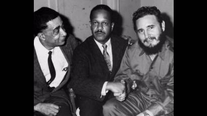 Dirigentes de prestigiosas instituciones negras de Estados Unidos visitaron a Fidel Castro