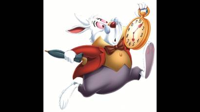 Un conejo con un reloj