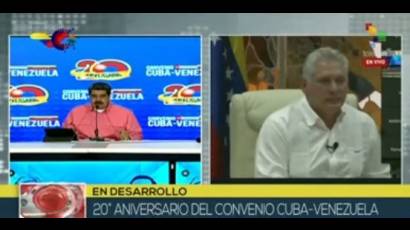 Transmisión en vivo por el 20 aniversario del Convenio Cuba-Venezuela