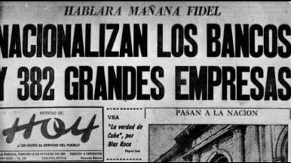 Nacionalización de todos los bancos
