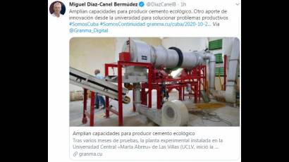 Cuenta en Twitter de Miguel Díaz-Canel