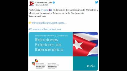 Cuenta en Twitter de la cancillería cubana, Cubaminrex