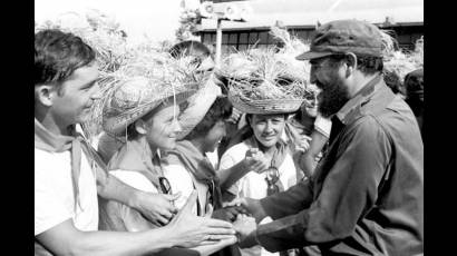 Fidel siempre tuvo una relación especial con los jóvenes.