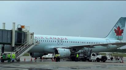 Vuelo de la Air Canadá Vacations con el que se reinicia la afluencia de turistas a Varadero