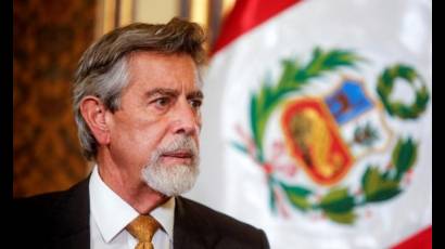 El presidente interino de Perú , Francisco Sagasti