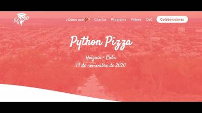 Sitio web oficial de Python Pizza Holguín