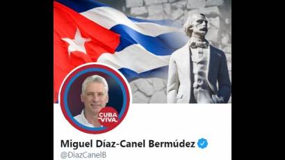 Cuenta en twitter del presidente de Cuba