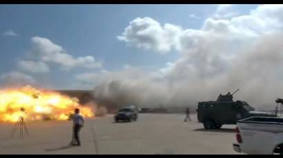 misil impacta en un aeropuerto