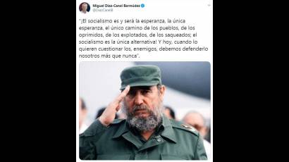 Tuit del Presidente de Cuba