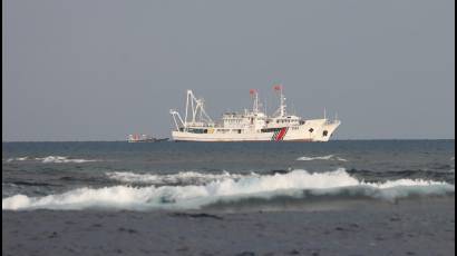 Buques de la Guardia Costera de China en el mar de la China Meridional, el 5 de abril de 2017.