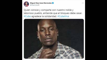 Tuit del Presidente de Cuba