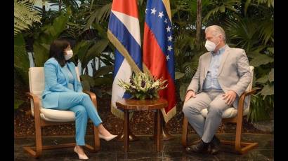 Recibió el Presidente Díaz-Canel  a la Vicepresidenta Ejecutiva de Venezuela
