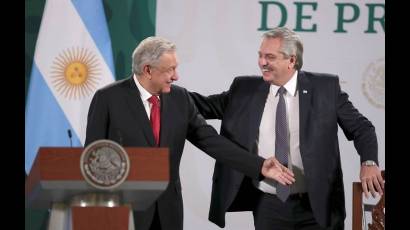López Obrador y Alberto Fernández