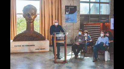Alpidio Alonso, ministro de Cultura, presentó el programa de celebración y campaña comunicacional por el aniversario 60 de Palabras a los intelectuales, en la Biblioteca Nacional José Martí