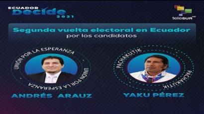 Andrés Arauz y Yaku Pérez