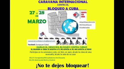Convocan a caravana internacional contra el bloqueo