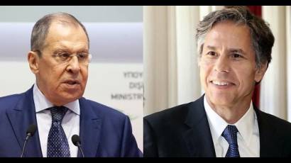 Serguei Lavrov y Anthony Blinken
