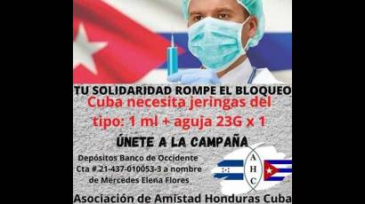 Campaña jeringas para Cuba