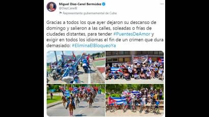 Caravana internacional contra el bloqueo de Estados Unidos a Cuba