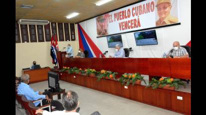 Encuentro con la militancia del PCC en Sancti Spíritus