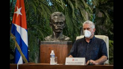 El Primer Secretario del Comité Central del Partido Comunista de Cuba y Presidente de la República de Cuba, Miguel Díaz-Canel Bermúdez