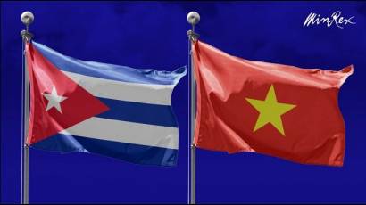 Banderas de Cuba y Vietnam