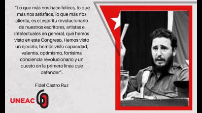 Envía el Presidente de Cuba mensaje en ocasión del 60 aniversario de la UNEAC