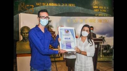 La Unión de Jóvenes Comunistas estuvo entre las organizaciones e instituciones que reconocieron la incansable labor de la Oclae en el continente.