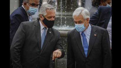 Alberto Fernández y de Sebastián Piñera