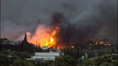 Incendio en Grecia