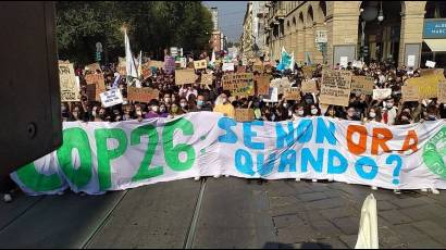 Manifestaciones en el mundo contra el cambio climático.