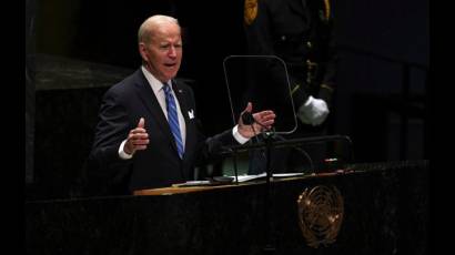 Este Biden en la ONU lleva la sombra de Trump.