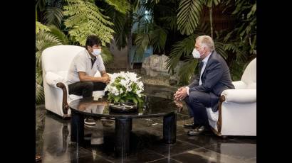 Miguel Díaz-Canel y el Evo Morales Ayma