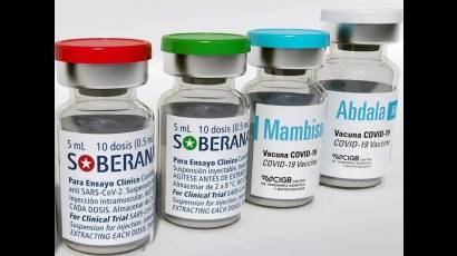 Vacunas cubanas Soberana y Abdala