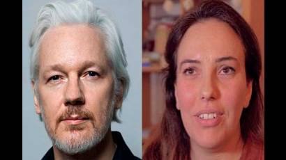 Julian Assange y su novia Stella Moris