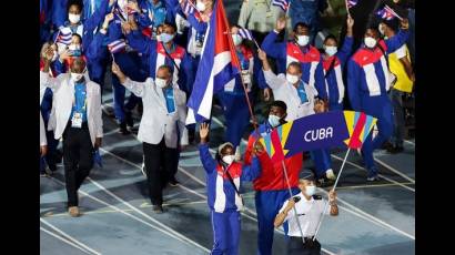 Cuba desfila en la apertura de los I Juegos Panamericanos Junior