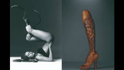 Aimee Mullins, norteamericana, además de actriz, es embajadora de la marca Lóreall. Le amputaron las piernas por una enfermedad congénita.