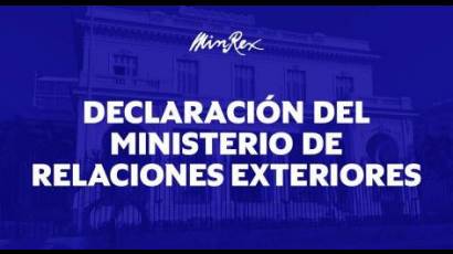 Declaración de la Cancillería de Cuba