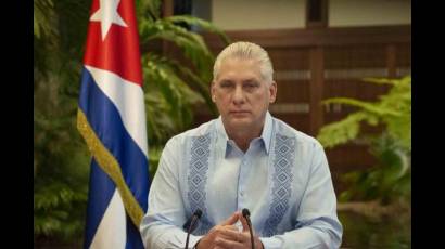 El Primer Secretario del Partido y Presidente de la República, Miguel Díaz-Canel Bermúdez