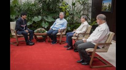 Miguel Díaz-Canel Bermúdez y Evo Morales