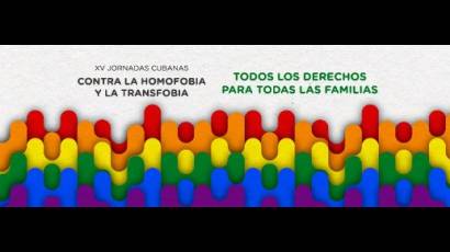 Cartel de las 15tas. Jornadas cubanas contra la homofobia y la transfobia.