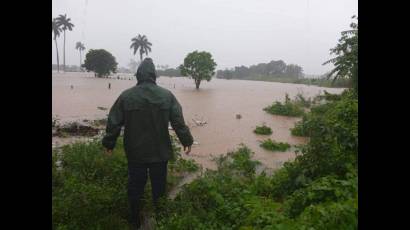 Inundaciones en Pinar del Río por fuertes lluvias.