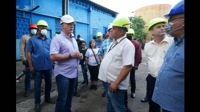 Visita de Miguel Díaz-Canel a la CTE Otto Parellada