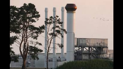 Una vista de la planta industrial del oleoducto Nord Stream 1, que volverá a hacer una parada de mantenimiento.